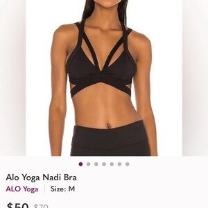 Alo Yoga Black Nadi Bra